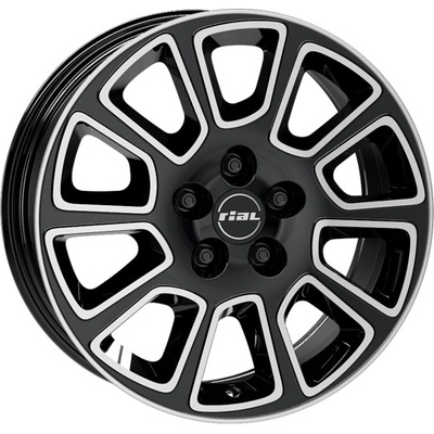 Rial TRANSPORTER 7x17 5x108 ET46 diamond black polished