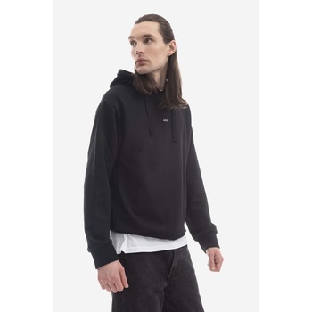 APC Памучен суичър A. P. C. Hoodie Larry в черно с качулка с изчистен дизайн COEIP-H27622 BLACK (COEIP.H27622)