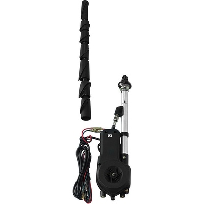 Automatická elektrická anténa De-Luxe LAMPA - černý prut