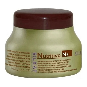 BES Beauty & Science Възстановяваща маска за суха и увредена коса BES Silkat Nutritivo N3 Repairing Mask for Dry and Damaged Hair