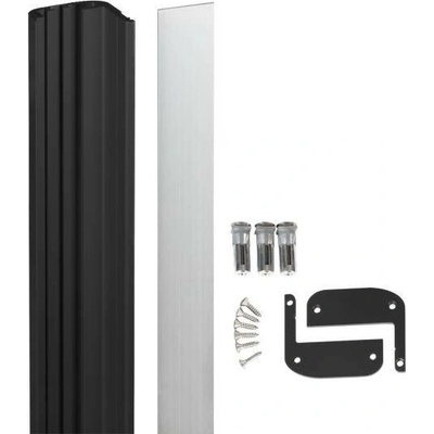 LOCINOX N LINE B MAG C - dorazová lišta pro skrytou montáž přídržných elektromagnetů, pro křídlové branky, černá N-LINE-B-MAG_C