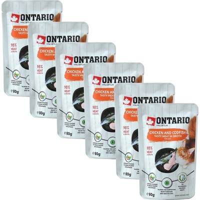 Ontario Cat chicken and pollock 6 x 80 g