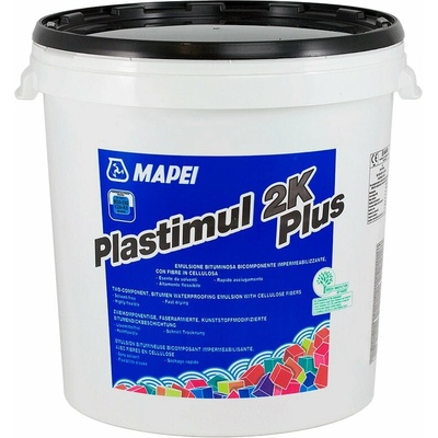MAPEI Plastimul 2K Plus dvojzložková bitúmenová izolačná emulzia na základy a pivnice 30 kg (zložka A: 22 kg + zložka B: 8 kg) Čierna