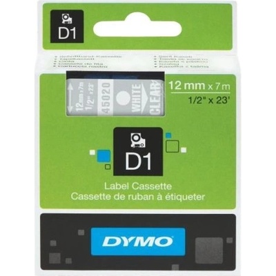 Páska Dymo Pocket 12 mm x 7 m, bílá/průhledná