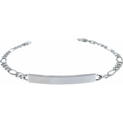 INFINITYSILVER Strieborný náramok figaro s doštičkou 1002120ID21