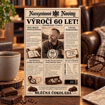 Mediabox výročí 60 let dárková mléčná čokoláda 100 g