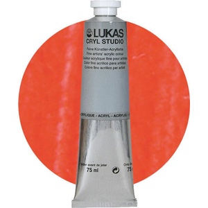 LUKAS Cryl Studio АКРИЛНА боя 75 ml Fluorescent Signal Red 1 бр (46030010)