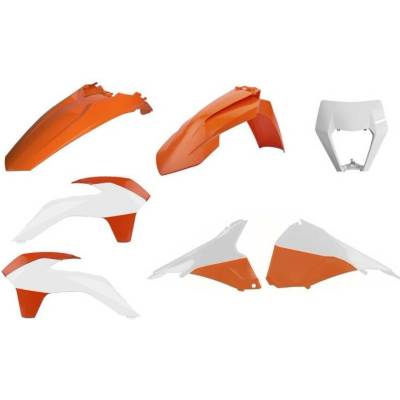 POLISPORT kompletní plasty KTM EXC,EXC-F,XC-W 14-16 (RESTYLING), barva OEM