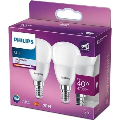 Philips Philips SADA 2x LED Žiarovka P45 E14/5W/230V 4000K P6334