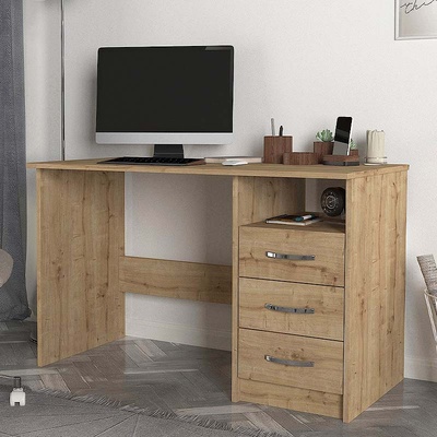 TopMebel Eldoris меламиново бюро в цвят сапфирен дъб 120x60x75см