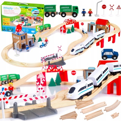 Kinderplay drevená vláčikodráha vlak na batérie