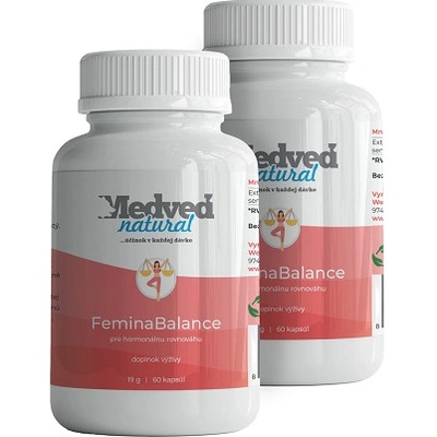 Medveď natural 2x FeminaBalance 60 kapsúl
