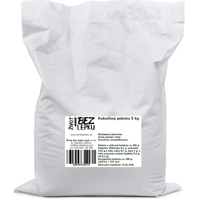 Život bez lepku Kukuřičná polenta instantní 5 kg