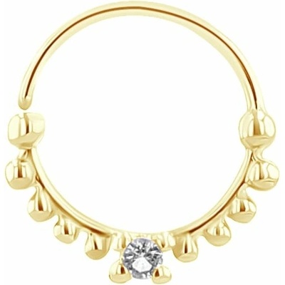 Eppi Zlatý septum piercing s bílým topazem Arla PG46053