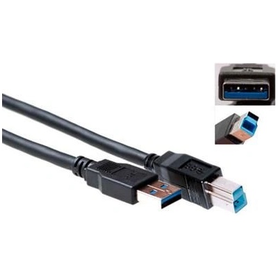 ACT USB 3.0 A мъжки към USB B мъжки 0, 5 m черен SB3016 (SB3016)