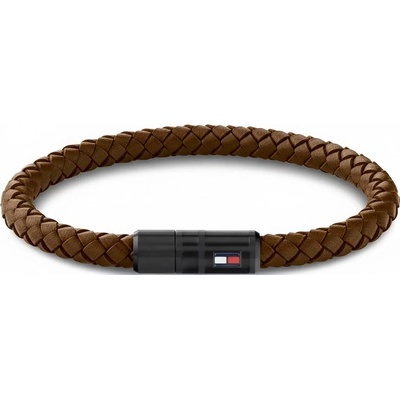 Tommy Hilfiger Stylový hnědý kožený náramek 2790668 19,5 cm