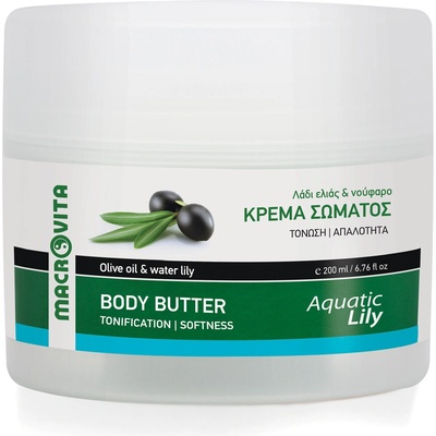 Macrovita Olive Oil Body butter aquatic lily - Relaxačné telové maslo s očarujúcim jazmínom 200 ml