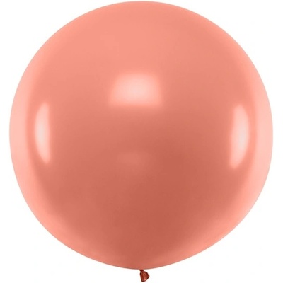 PartyDeco Jumbo balon metalický růžově zlatý 1 m