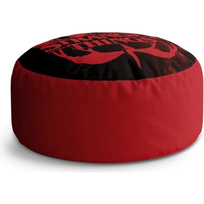 Sablio Taburet Circle Stranger Things Red: 38x48 cm