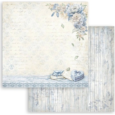 Stamperia papír na scrapbook oboustranný Timeless srdce