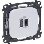 Legrand Розетка USB за зареждане тип C Power Delivery 30W цвят Бял Valena Allure (комплект с механизъм) - 755506 (755506)