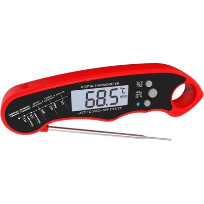 Cosori Дигитален готварски термометър, -50°c до 300°c, червен (dt126)