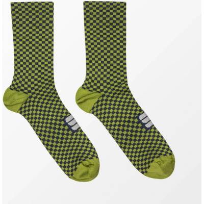 Sportful cyklistické oblečení Checkmate socks guacamole blue sea