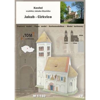 Papierový model Kostol sv. Jakuba Staršieho Jakub-Cirkvice