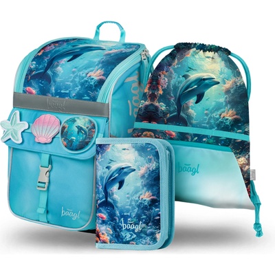 BAAGL СЕТ 3 Zippy Делфин: раница, моливник, торбичка BAAGL | Sin | Момичешки | ЕДИН РАЗМЕР