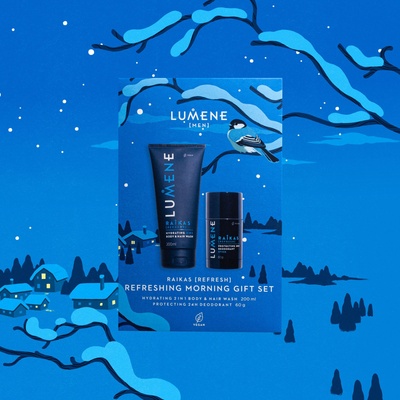 Lumene Освежаващ комплект за мъже lumene men raikas refreshing morning gift set 2025 (lsmen86445)