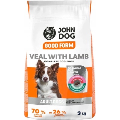 John Dog Good Form Adult Veal with Lamb 3 kg