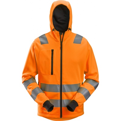 Snickers Workwear reflexná mikina AllroundWork so zipsom tr. 2/3 oranžová