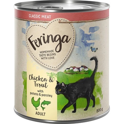 Feringa 12х800г Classic Meat Menu Feringa - консервирана храна за котки, смесена опаковка I