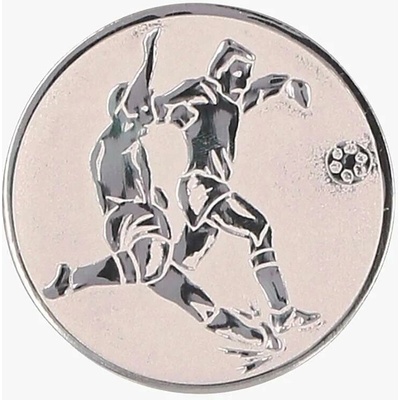 Futbal Emblém Nálepka na trofej Ø 25 mm strieborná