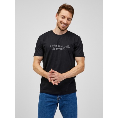 ZOOT. Original Черна мъжка тениска ZOOT. Original С кого си говориш, че мислиш ZOOT. Original | Cheren | МЪЖЕ | L