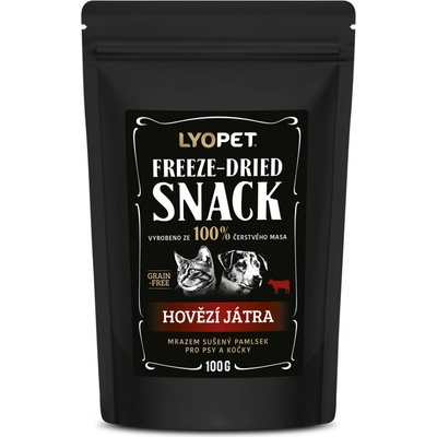 LYOPET Snack Dog & Cat Hovězí játra 30 g