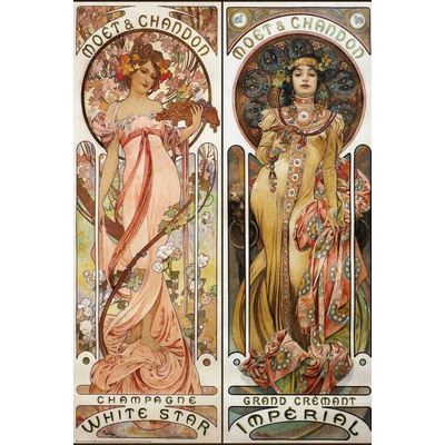 Plagát, Obraz - Moet & Chandon, Alfons Mucha, 61 × 91.5 cm