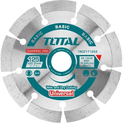 Total Kotouč diamantový řezný segmenový 125 x 22,2 mm TAC2111253