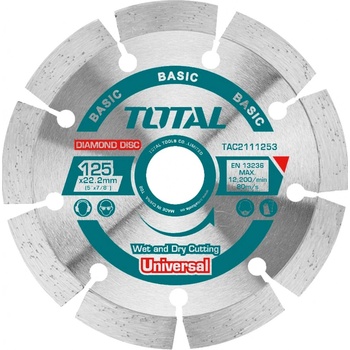 Total Kotouč diamantový řezný segmenový 125 x 22,2 mm TAC2111253