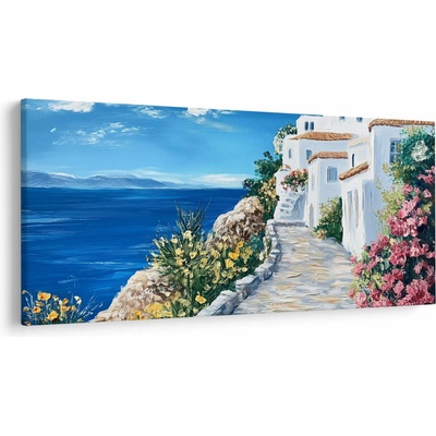 Obraz - Ulička pri mori, jednodielne 200x100 cm