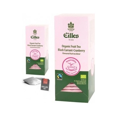 Eilles BIO&FAIRTRADE ovocný čaj černý rybíz a brusinka 4 x 25 ks x 2,5 g