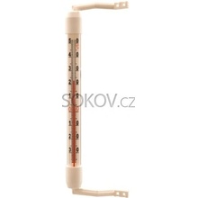 Teploměr okenní, plast. objímka bílá, 190 mm