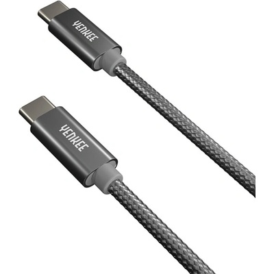 YENKEE Кабел Yenkee 35055950, от USB C(м) към USB C(м), 2m, сив (35055950)