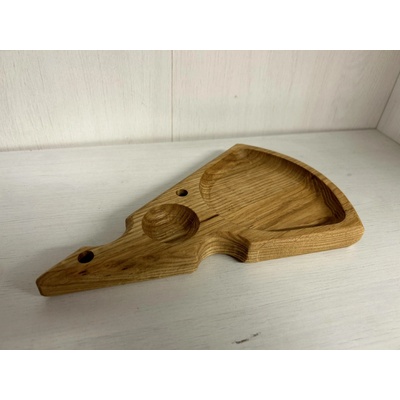 Dřevotéka Dřevěný servírovací tác dubový ementál 24x25 cm