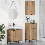 vidaXL Комплект мебели за баня 3 бр. Дъб 39, 5 x 36 x 88 см (3393112)