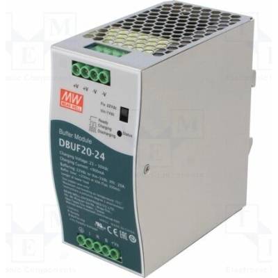 MEAN WELL DBUF20-24 Pufrovací modul; na lištu DIN; 24VDC; 20A; 23÷30VDC; -25÷75°C