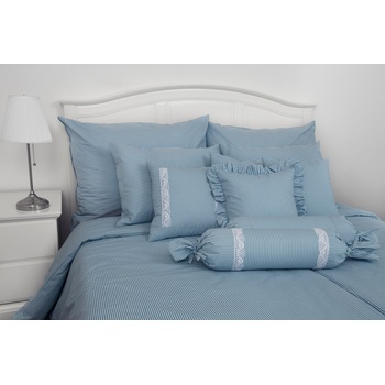 Zdeňka Podpěrová Jemný modrý prúžok krep 40 x 40 cm