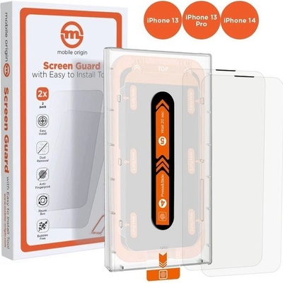 Mobile Origin Screen Guard iPhone 14 / 13 / 13 Pro 2ks s aplikátorem SGA-i14-2pk – Zbozi.Blesk.cz