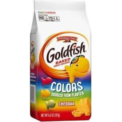 Goldfish krekry ve tvaru barevných rybiček s příchutí čedaru 187 g