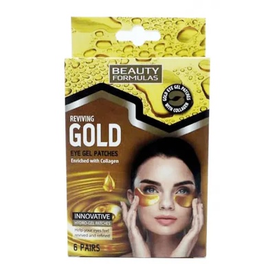 Beauty Formulas Gold Възстановяващи гел пластири за околоочен контур 6 чифта